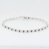 Sterling Silver Semi Mount Bracelet Setting OV 4X3mm White Topaz or Black Spine - Syzjewelry
